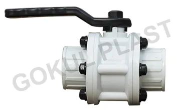 PP Ball Valve Flange End Close Up
