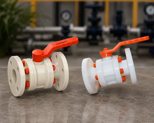 PPH Ball Valve Flanged End